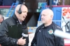 Dewi Morris receives some tips from ETRFC team manager Matt Smith