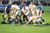Anders Nilsson gets out of the way for Stuart Commins