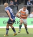 Ronnie McLean tries to find a way through Bristol's defence