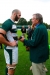 Adam Preocanin receives his MOTM award from Mike Gooley